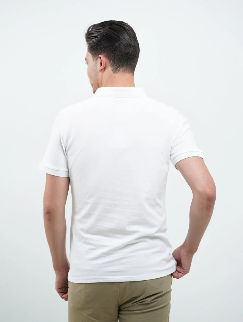 Polo en piqué de coton